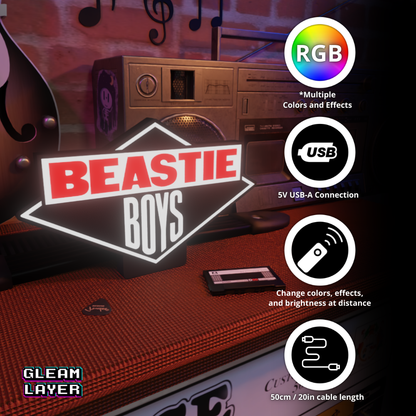 Beastie Boys Led RGB Light Sign