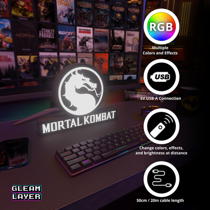 Mortal Kombat Led Gaming Light Sign