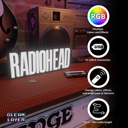 Radiohead Led RGB Light Sign