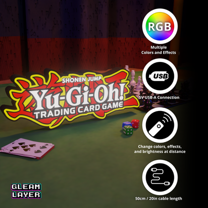 Yu-Gi-Oh Trading Card Game Led Light RGB Sign