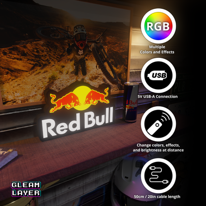 Red Bull LED-Lichtschild