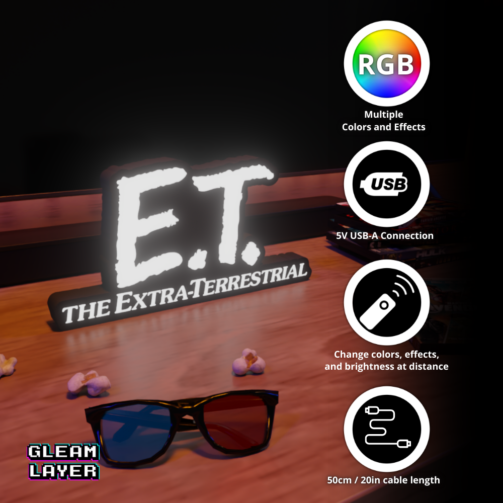 E.T. the Extra-Terrestrial Movie Led RGB Light Sign