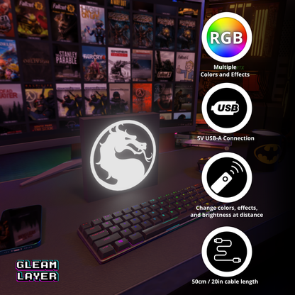 Mortal Kombat Led Gaming Light Sign