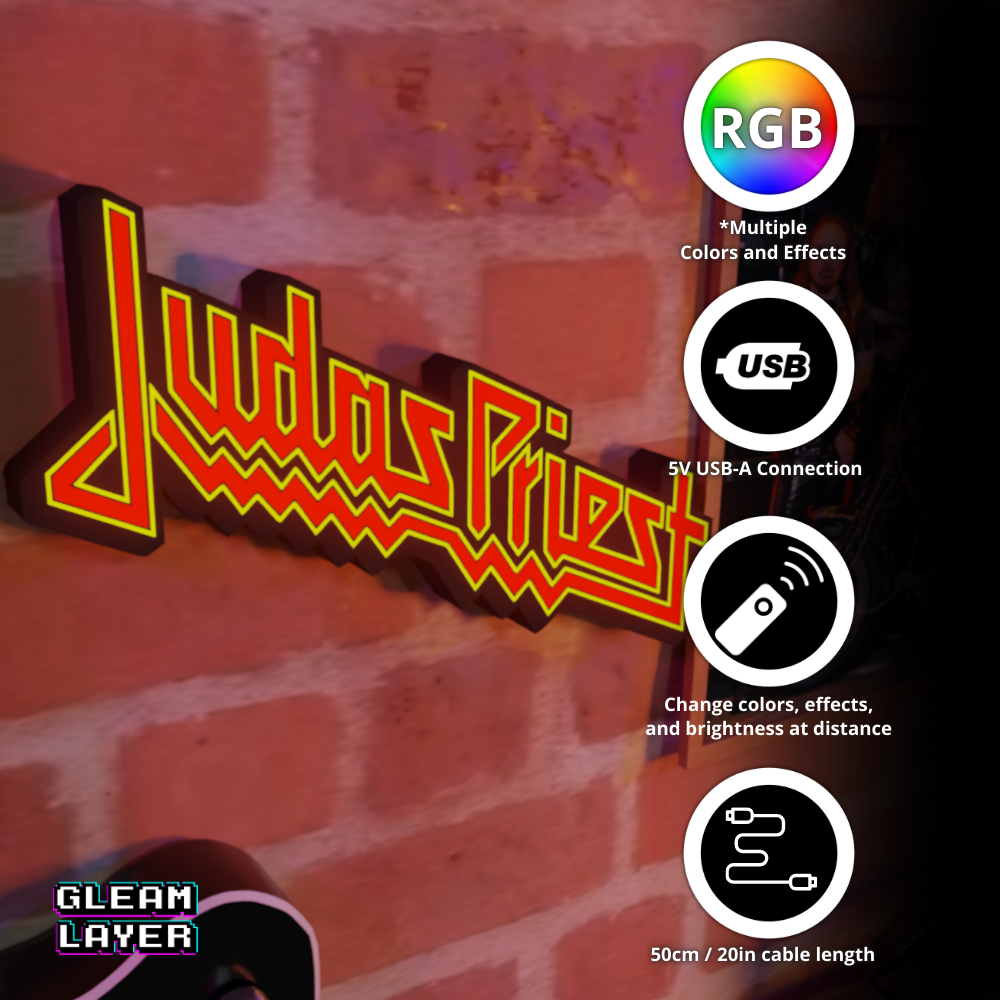 Judas Priest Led RGB Light Wall Sign