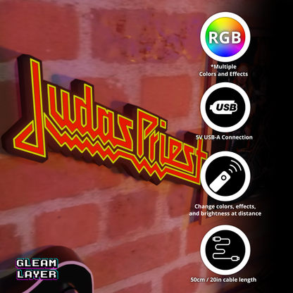 Judas Priest Led RGB Light Wall Sign