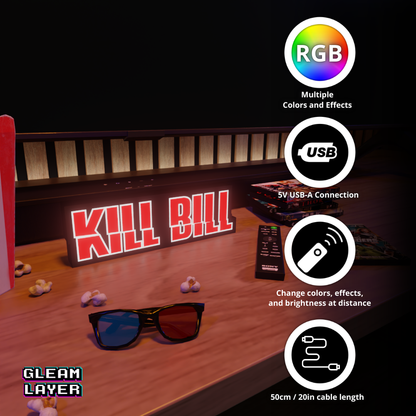 Kill Bill Movie Led Light Sign
