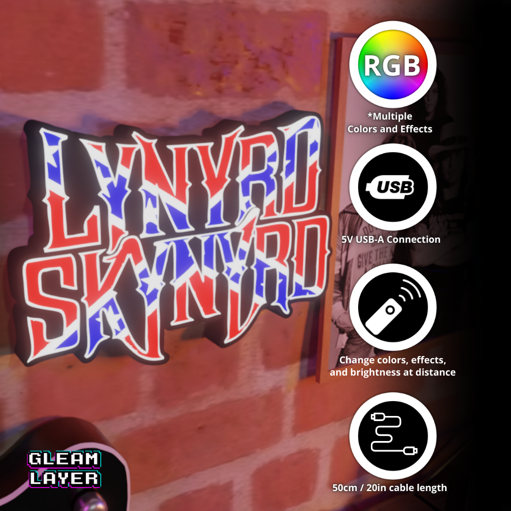 Lynyrd Skynyrd Led RGB Light Wall Sign