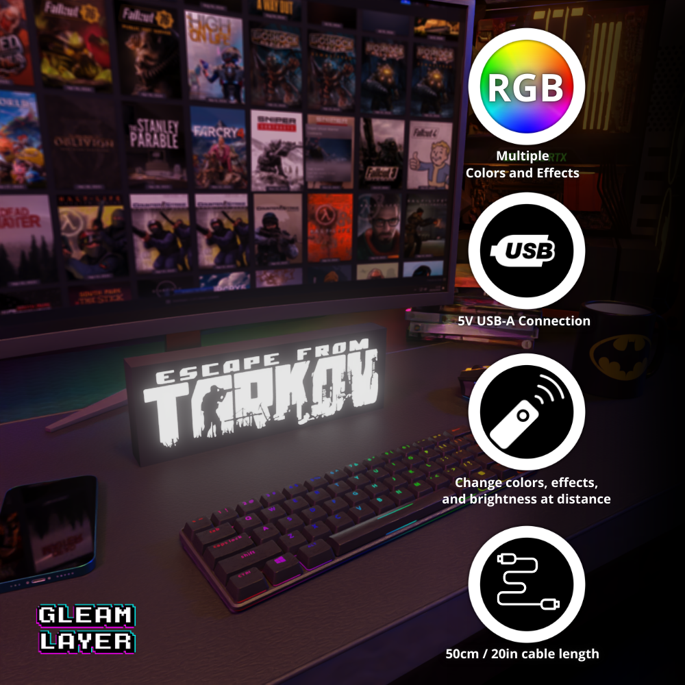 Escape From Tarkov Led Gaming Light Sign