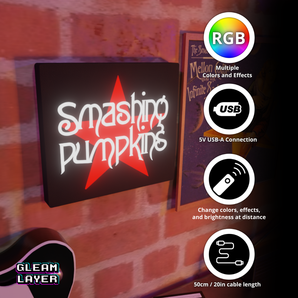 Smashing Pumpkins Band Led RGB Light Sign