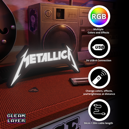 Metallica Led RGB Light Sign