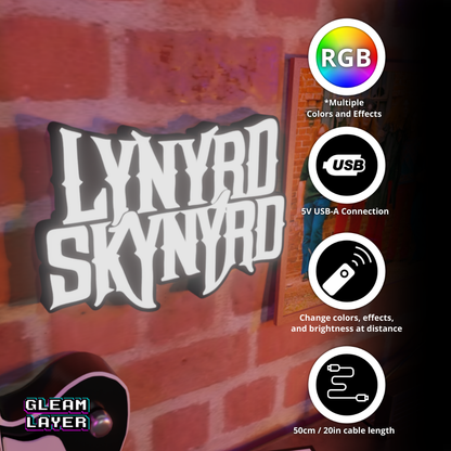 Lynyrd Skynyrd Led RGB Light Wall Sign