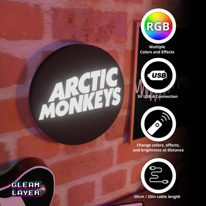 Arctic Monkeys Band Led RGB Light Sign