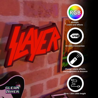 Slayer Led RGB Light Sign