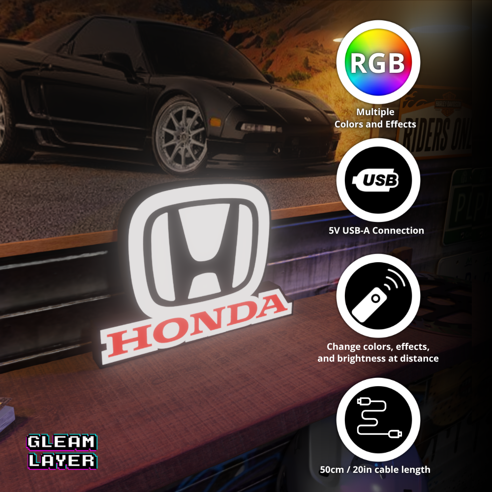 Honda Logo Led RGB Light Sign