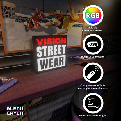 Vision Street Wear Led Lightbox Rgb Light Sign