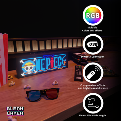 One Piece Japanese Manga Led Light Sign