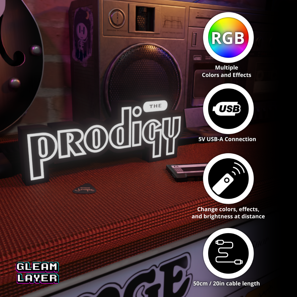 The Prodigy Experience Led RGB Light Sign