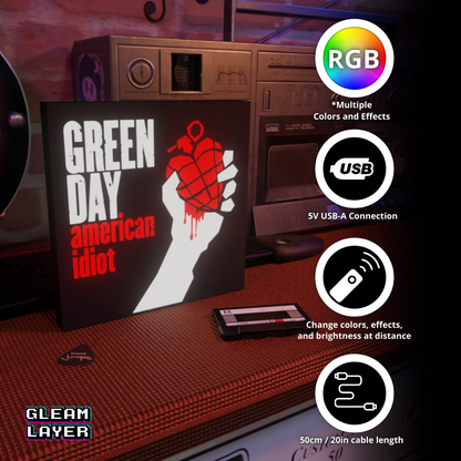 Green Day American Idiot Led RGB Light Sign