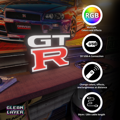 Nissan GTR Led Lightbox Rgb Light Sign