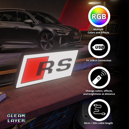 Audi RS Logo Led RGB Light Sign
