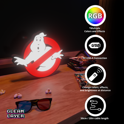 Ghostbusters Led RGB Light Sign