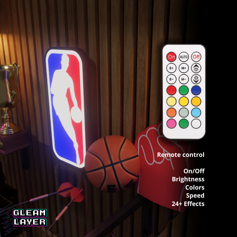 NBA Logo Basketball League Led Light Sign
