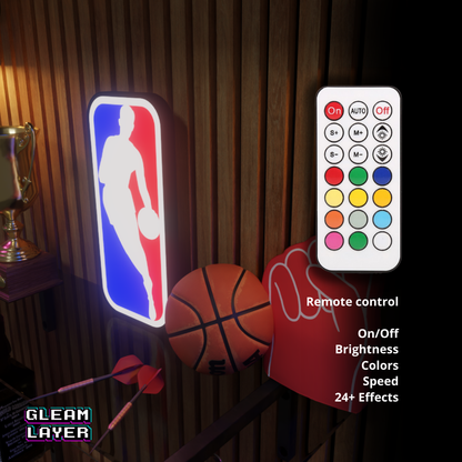 NBA Logo Basketball League Led Light Sign