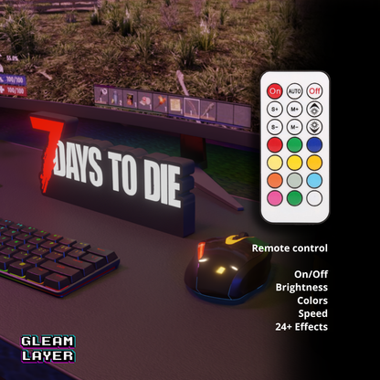 7 Days to Die Led Gaming Light Sign