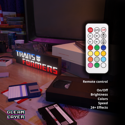 Transformers Led Retro RGB Light Sign