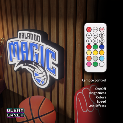 Orlando Magic Led Light Box NBA Sports Bar Light Display Wall Sign