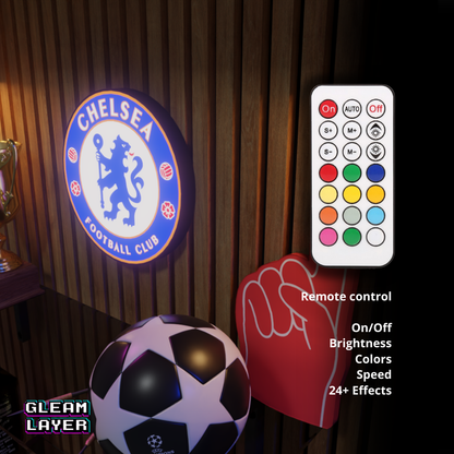 Chelsea FC Logo Led RGB Wall Display Light Sign