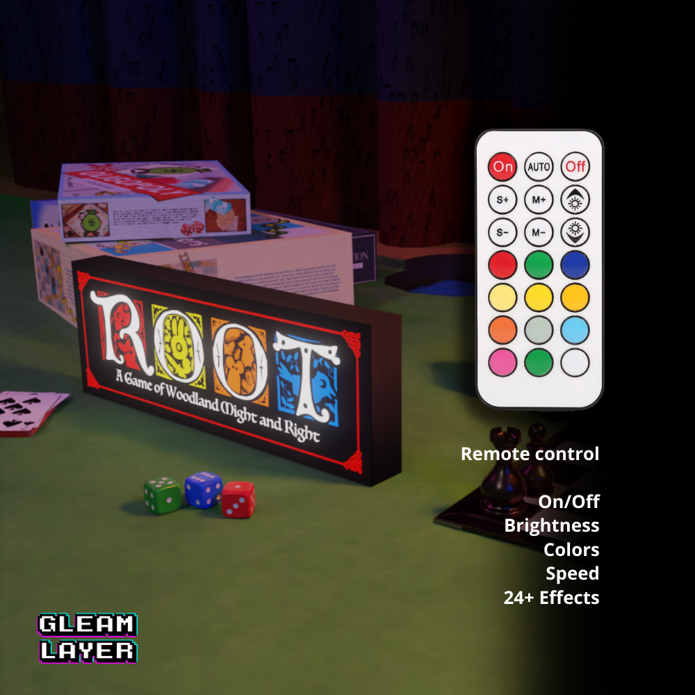 Root Brettspiel LED-Licht RGB-Zeichen