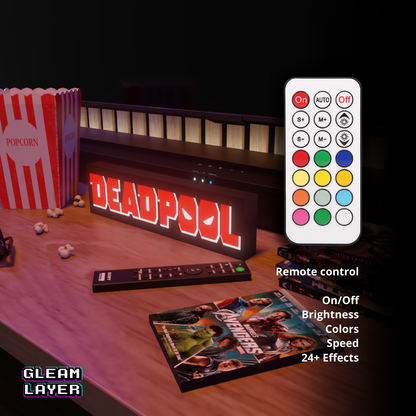 Deadpool Movie Led Light Sign