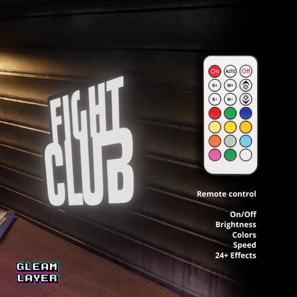 Fight Club Movie Led Wall Display Light Sign