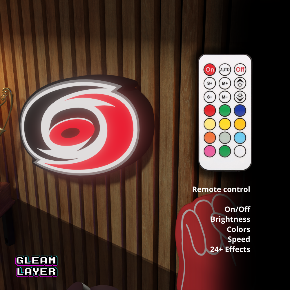 Carolina Hurricanes Led Light Box NHL Sports Bar Light Display Wall Sign