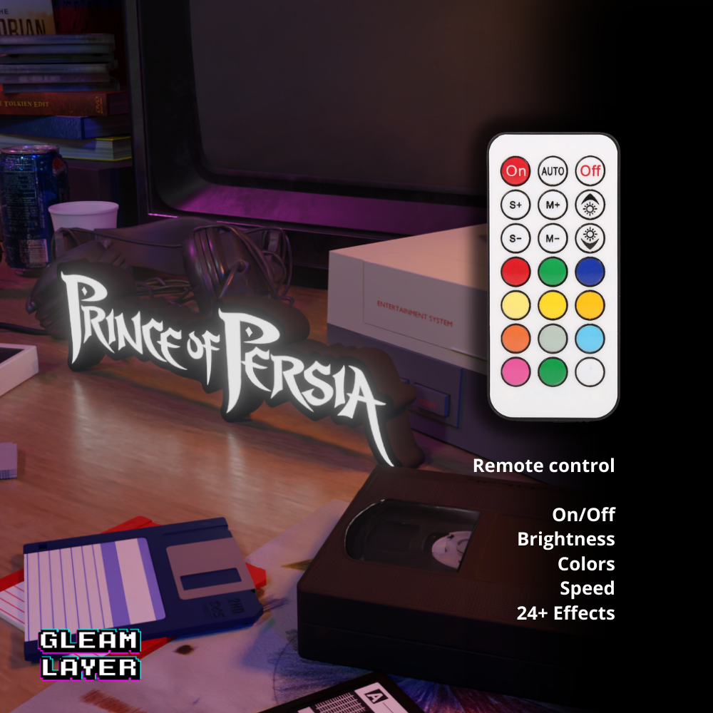 Prince of Persia Retro Gaming Lightbox Led Light Sign
