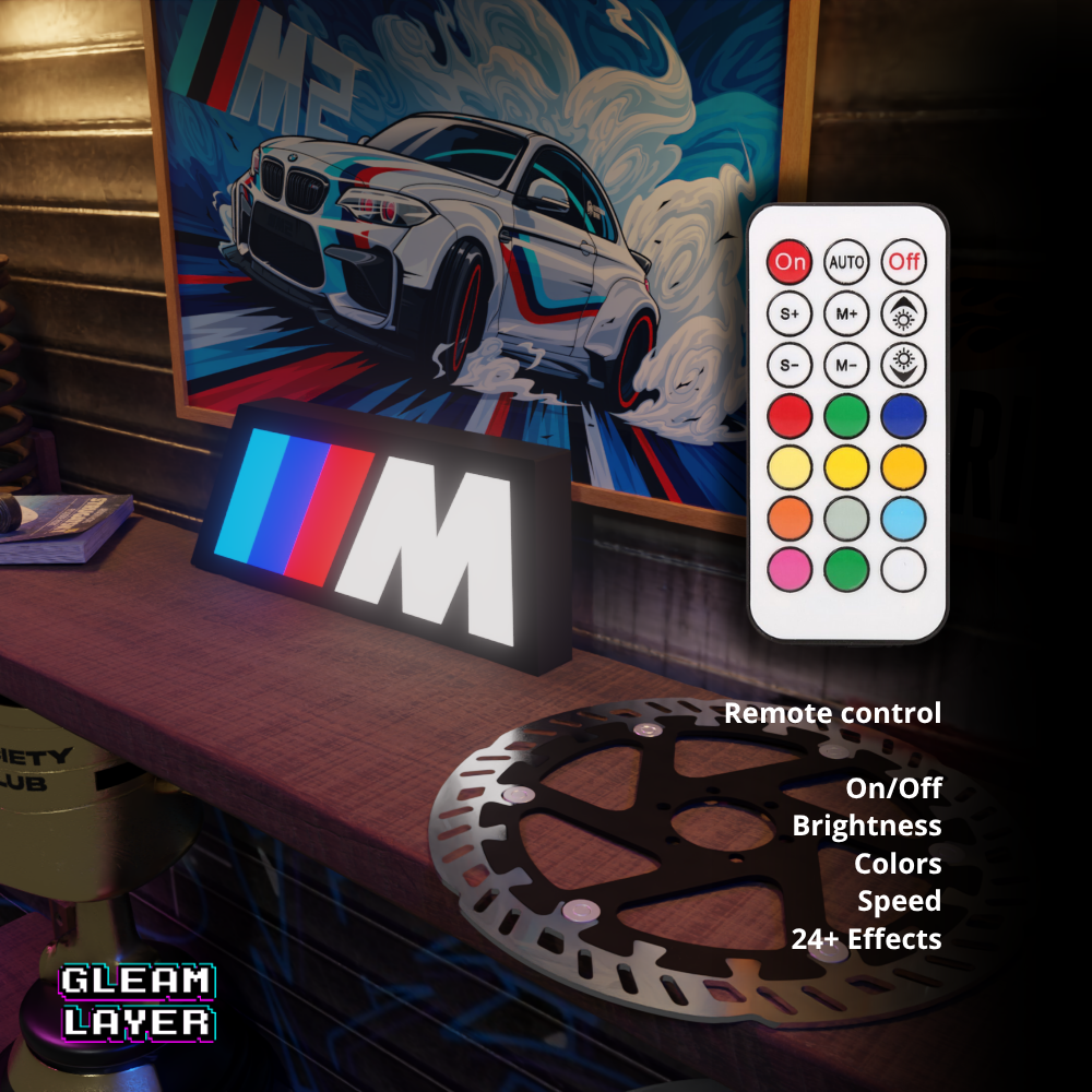 BMW M Series Led Lightbox Rgb Light Sign
