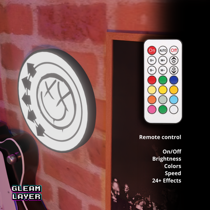 Blink 182 Smiley Led RGB Light Sign