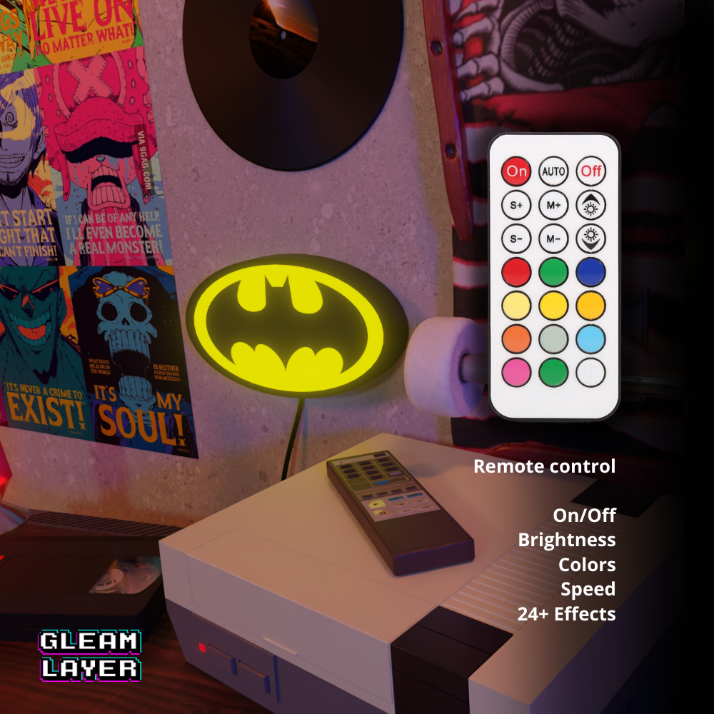 Batman Led Retro Wall Lightbox RGB Light Sign