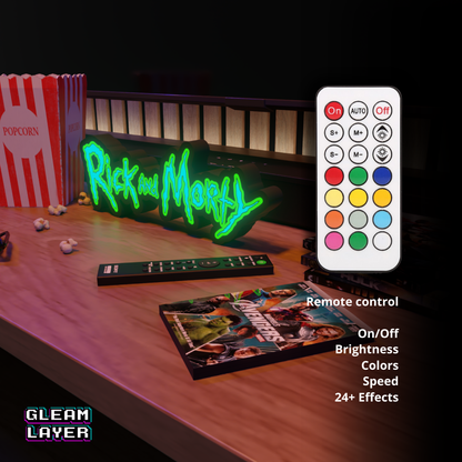 Rick and Morty Led Lightbox Rgb Light Sign