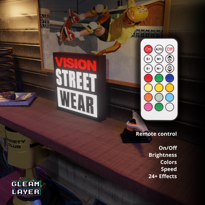Vision Street Wear Led Lightbox Rgb Light Sign