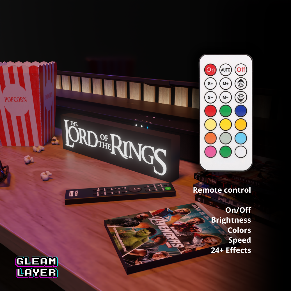The Lord of the Rings Movie Led Light Sign