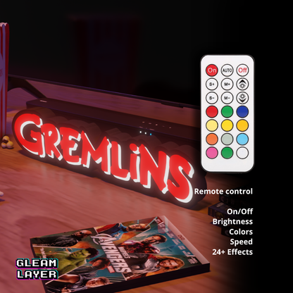 Gremlins Movie Led RGB Light Sign