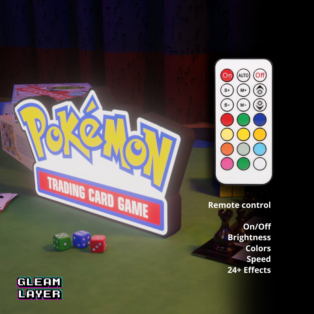 Pokemon Trading Card Game Led Light RGB Sign