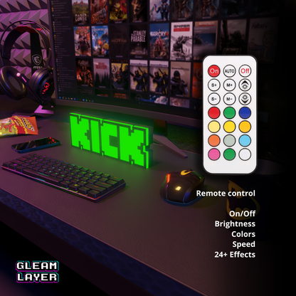 Kick Stream Led Streaming Light RGB Sign