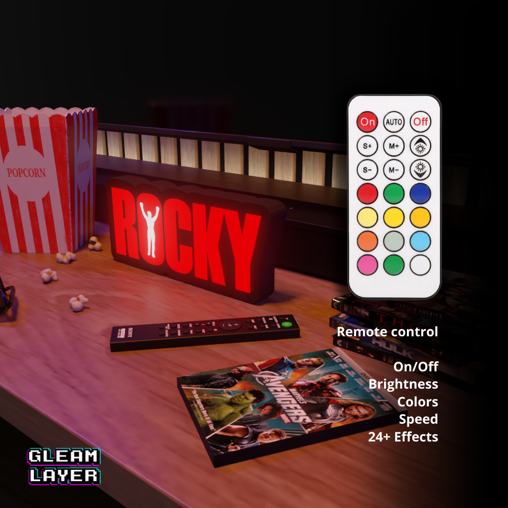 Rocky Balboa Film LED-Lichtschild