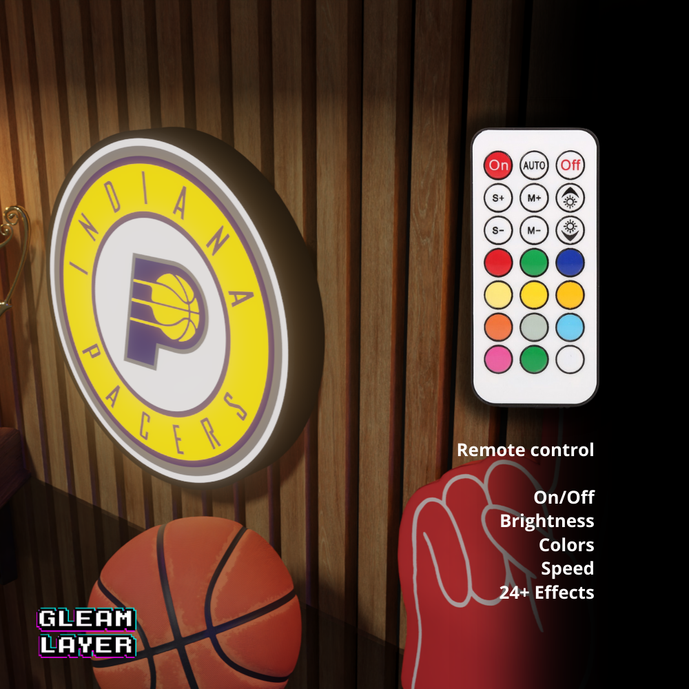 Indiana Pacers Led Light Box NBA Sports Bar Light Display Wall Sign