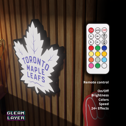 Toronto Maple Leafs Led Light Box NHL Sports Bar Light Display Wall Sign