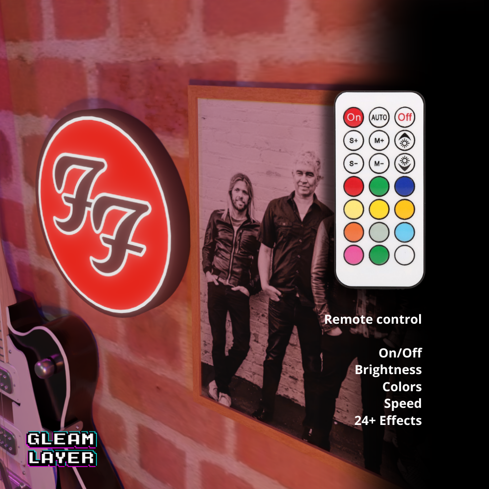Foo Fighters Led RGB Light Wall Sign