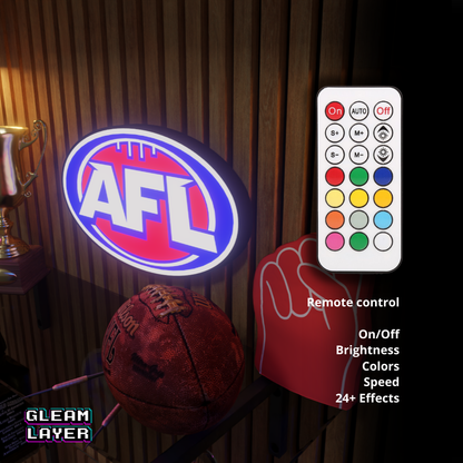AFL Australian Football League Logo LED RGB Wall Display Light Sign